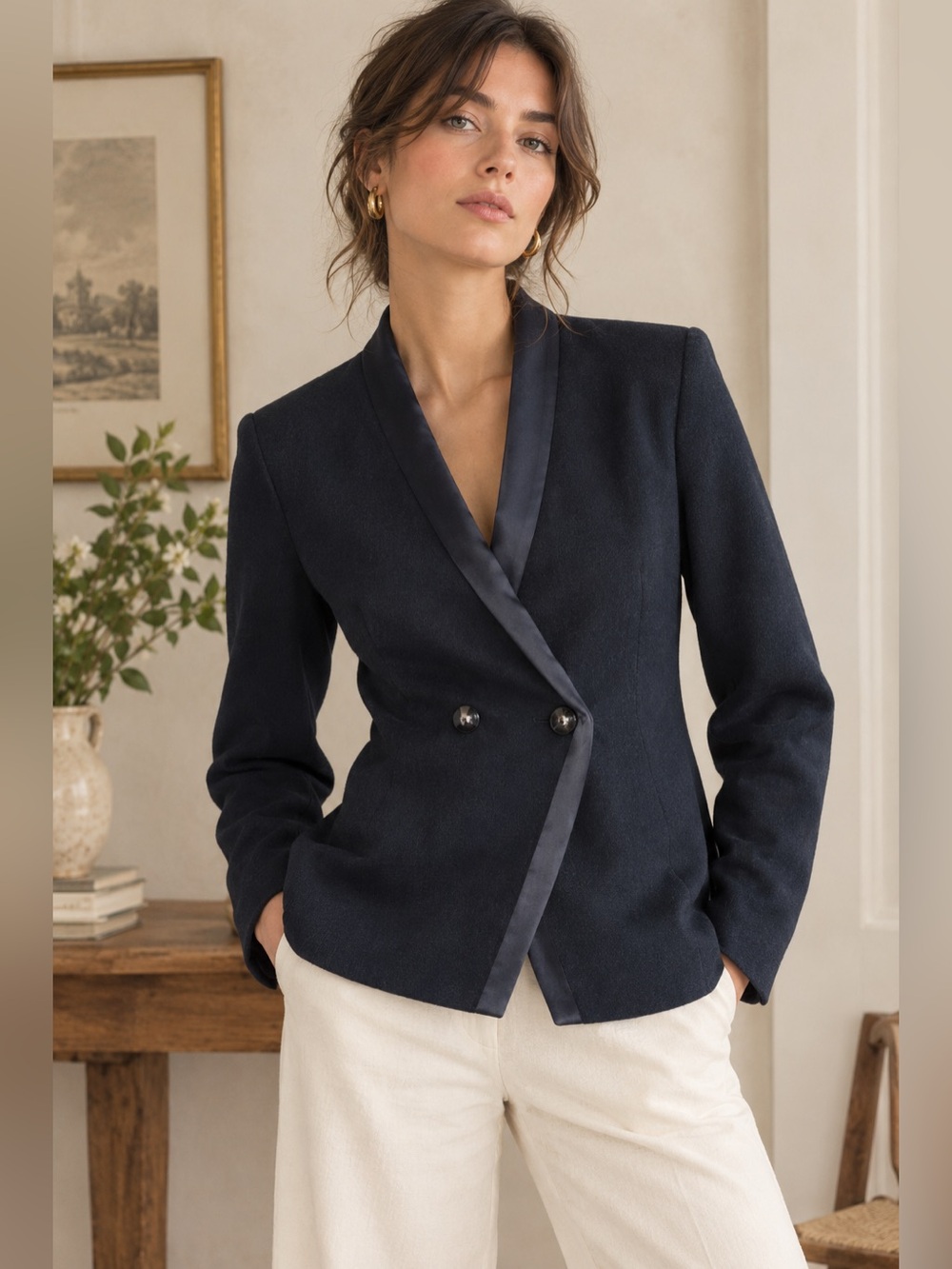 vintage Lynn Greene for Richard Neal black wool evening blazer 8